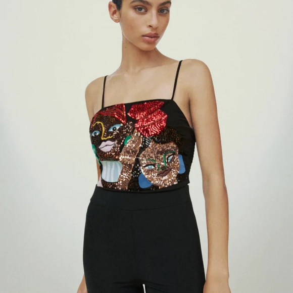 Zara Tops - 🆕Zara - women in art sequin top